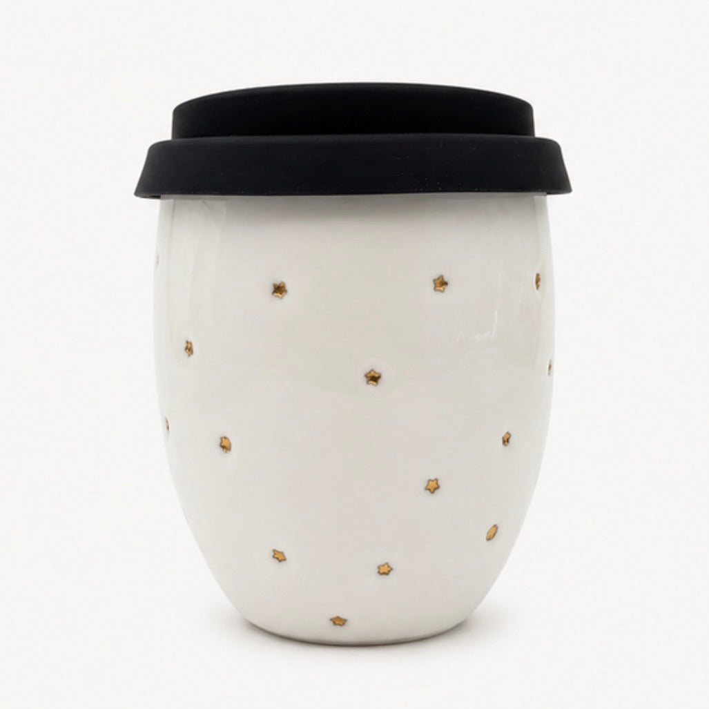 Personalise Your Ceramic Keep Cup with Gold Lustre