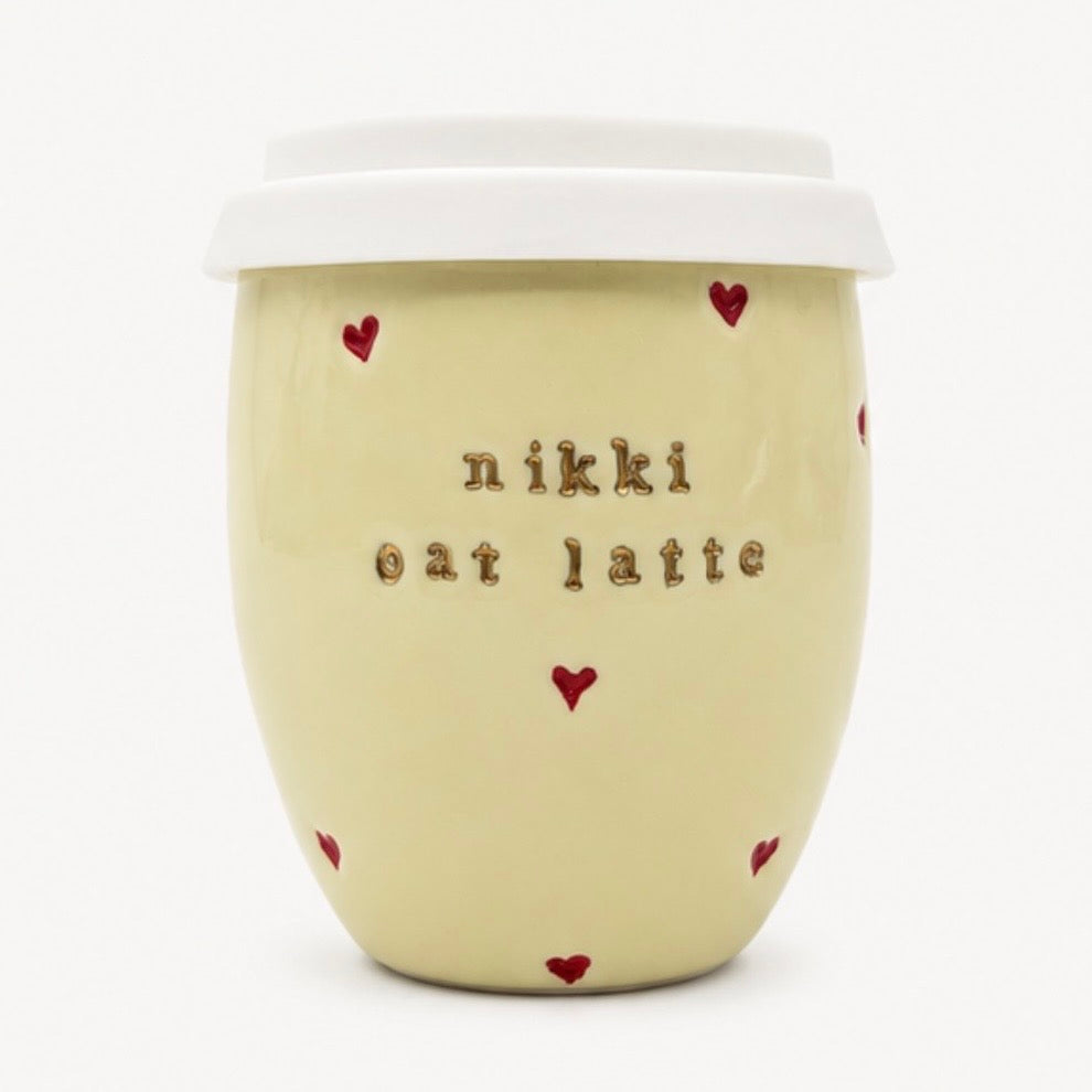 Personalise Your Ceramic Keep Cup with Gold Lustre